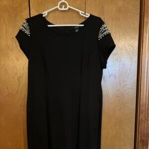 Black Dress with Beaded Sleeves